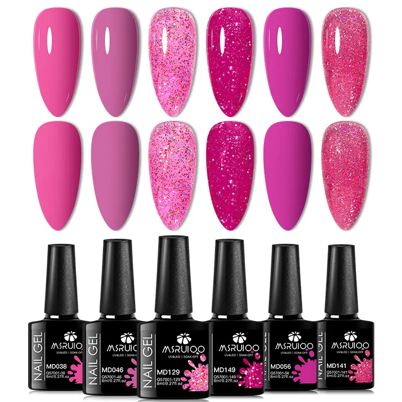 6pc Nagelgel Polish Set All-Season Ultra Gepigmenteerde Semi Permanente UV Schilderen Gel Voor Nagels Salon DIY manicure Vernis Ontwerp