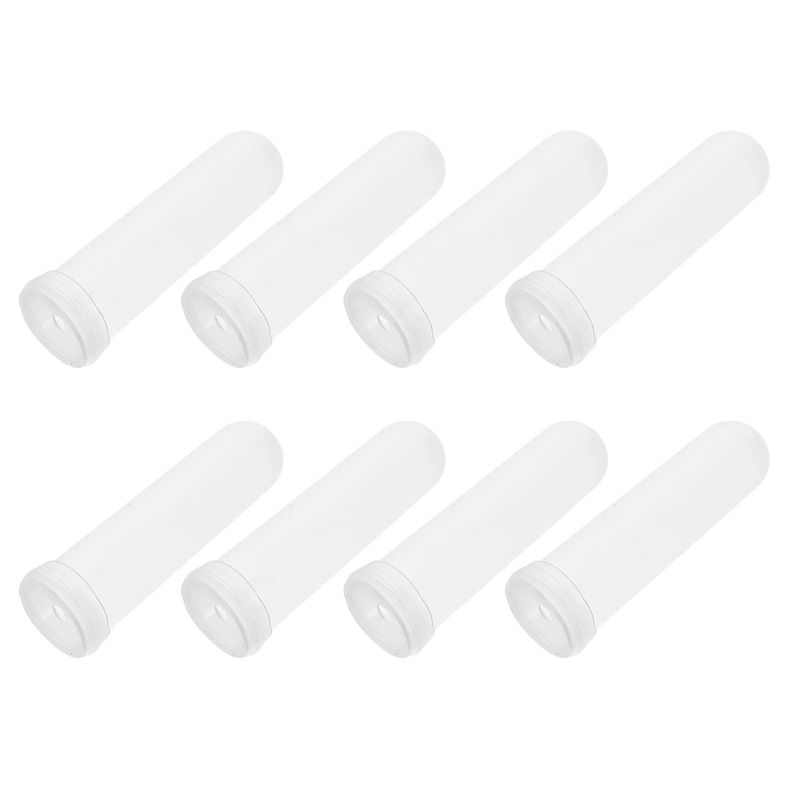 Tubos de água florais de plástico, 8 peças, redondos, haste única, para preservação de frescor, arranjo de buquê de casamento