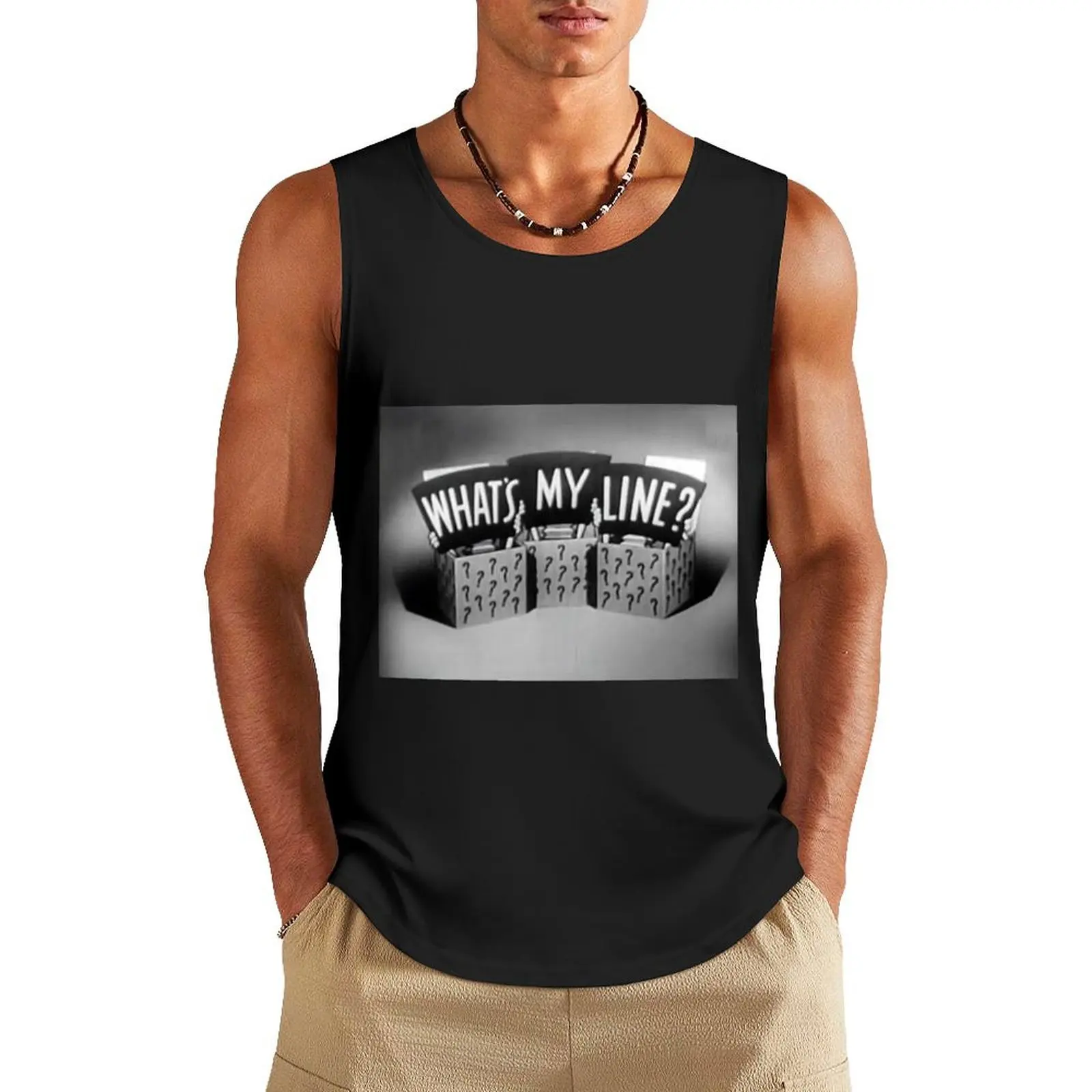 What's My Line? Tank Top sleeveless vest men Top summer