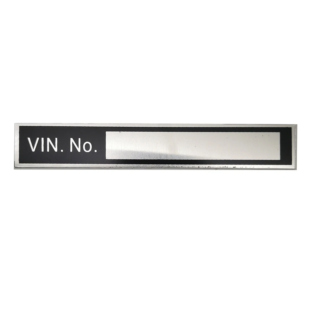 Blank 4 U Chassis VIN plate for Trailer Horse box quad bike boat car