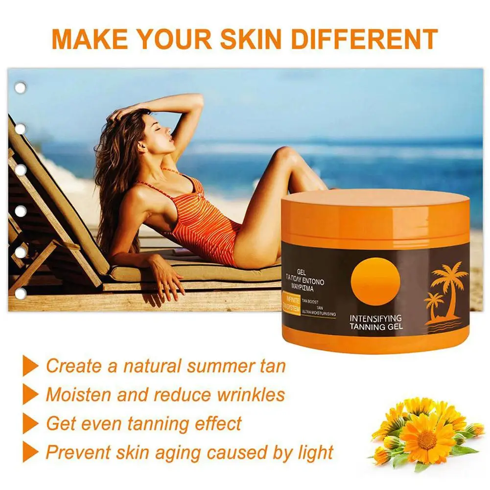 150ml Tanning Accelerator Cream Brown Boosting Summer Beach Long Lasting Bronzing Sunless Repair Moisturizer Self Tanner Gel