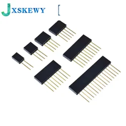 10 pz 2/3/4/6/8/10/15 Pin 2.54mm impilabile gambe lunghe Femal Header per Arduino Shield