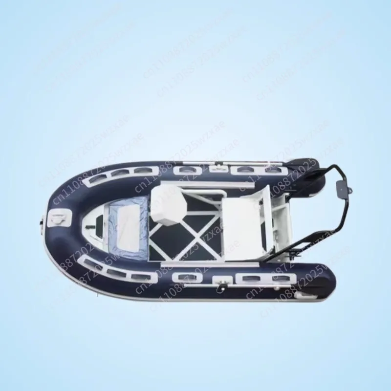 RIB Boats 11.8ft 3.6m PVC Fiberglass RIB Inflatable Boat Heavy Duty Fishing Motor Rowing Outdoor Water Sports Vessel