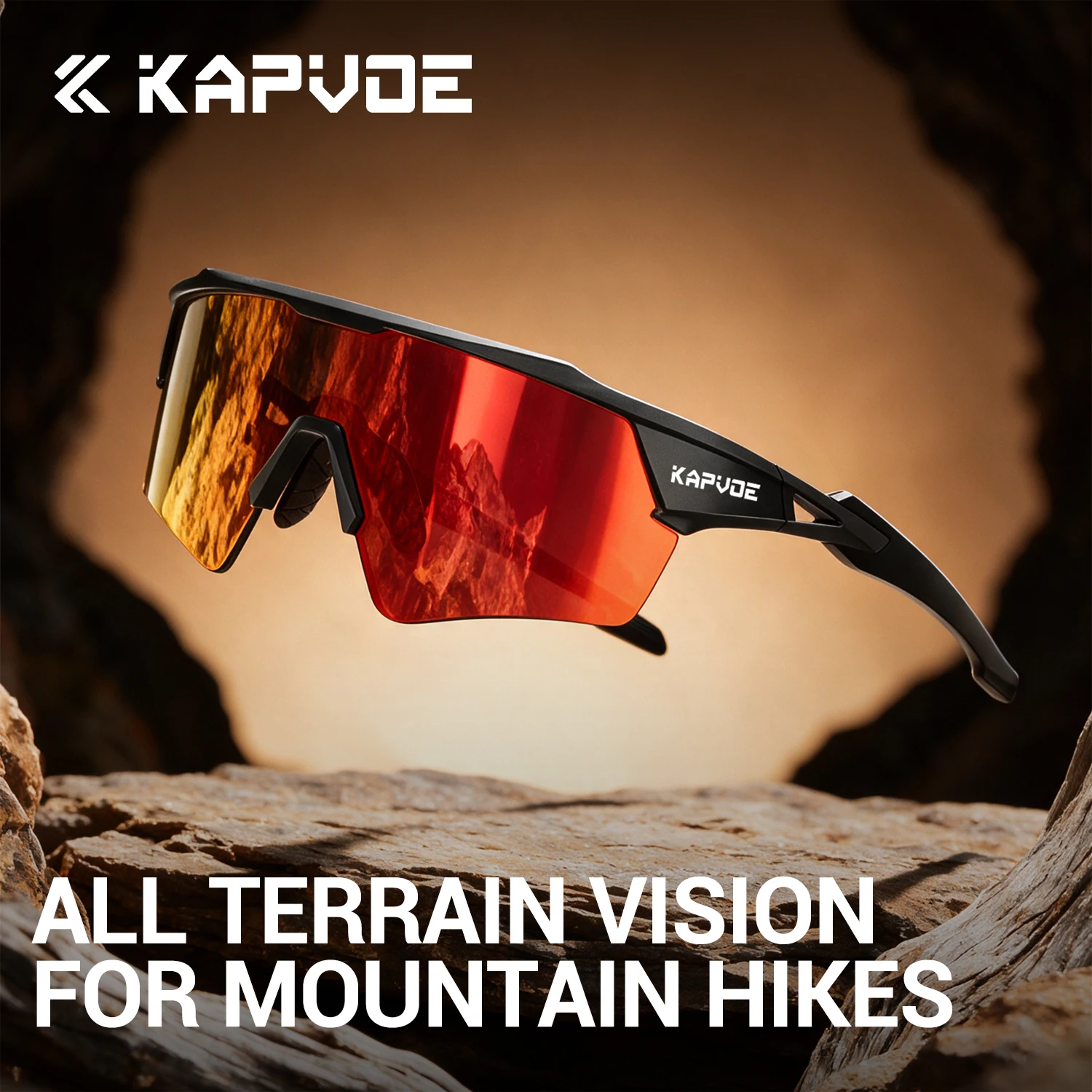 Kapvoe UV400 HD Photochromatische Pickleball-Sonnenbrille, Modische Winddichte MTB-Brille für Männer und Frauen, Fahrradbrille für Outdoor-Sport, Laufen, Rennradfahren, Radfahren