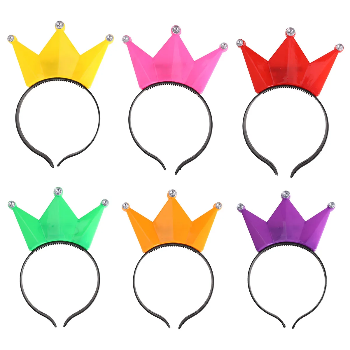 

12 Pcs LED Crown Headb Glow Hair Hoop Kids Accessories Durable Premium Material Party Concert Christmas New Year