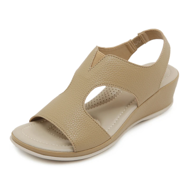 

Outdoor Recreational Rubber Simple Heel Beach Fashionable Comfortable Sandals Recreational Rubber Simple Wedge Beach Sandals