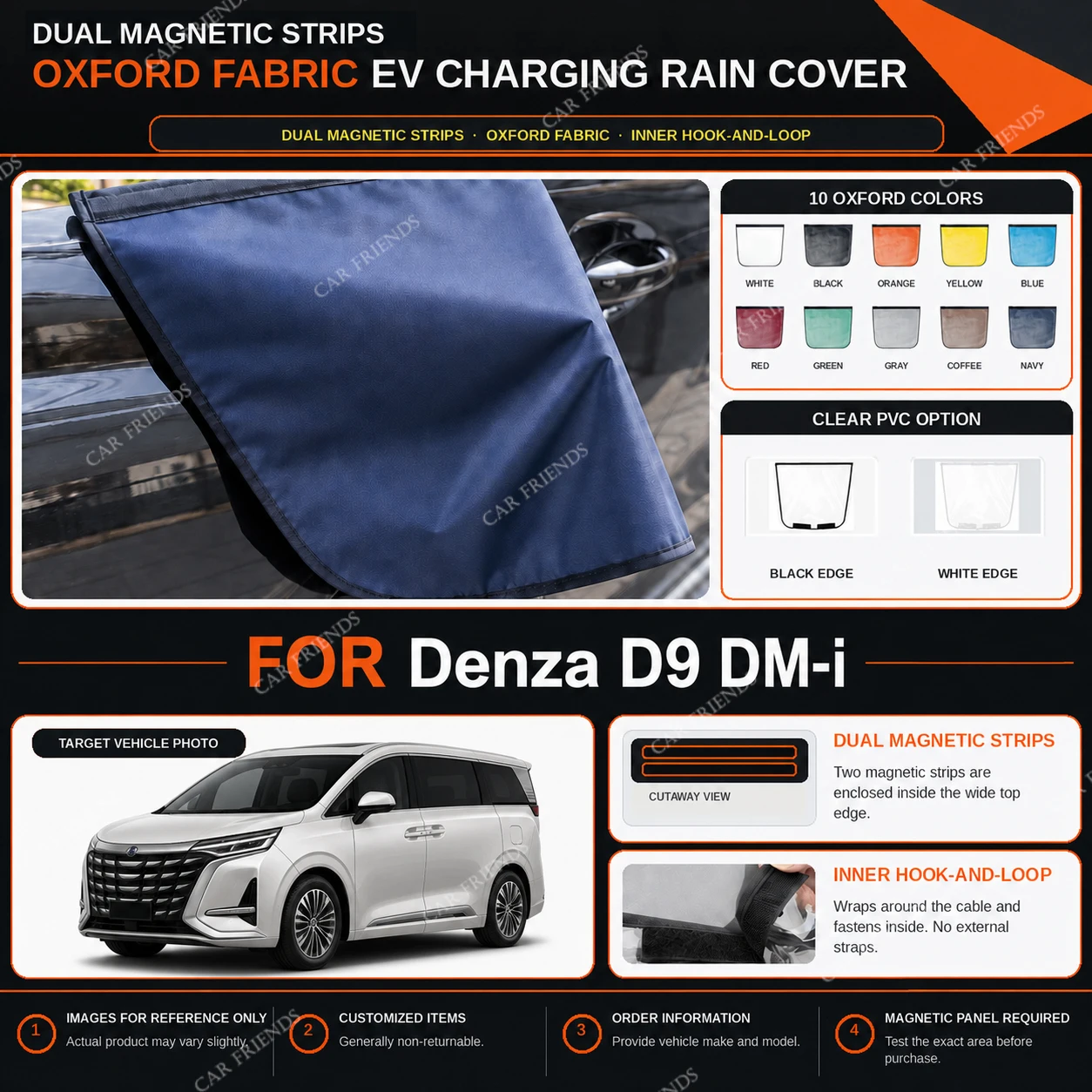 capa-de-chuva-para-porta-de-carregamento-de-veiculos-eletricos-denza-d9-dm-i-em-tecido-oxford-com-tiras-magneticas-duplas-repelente-a-Agua-e-antirriscos