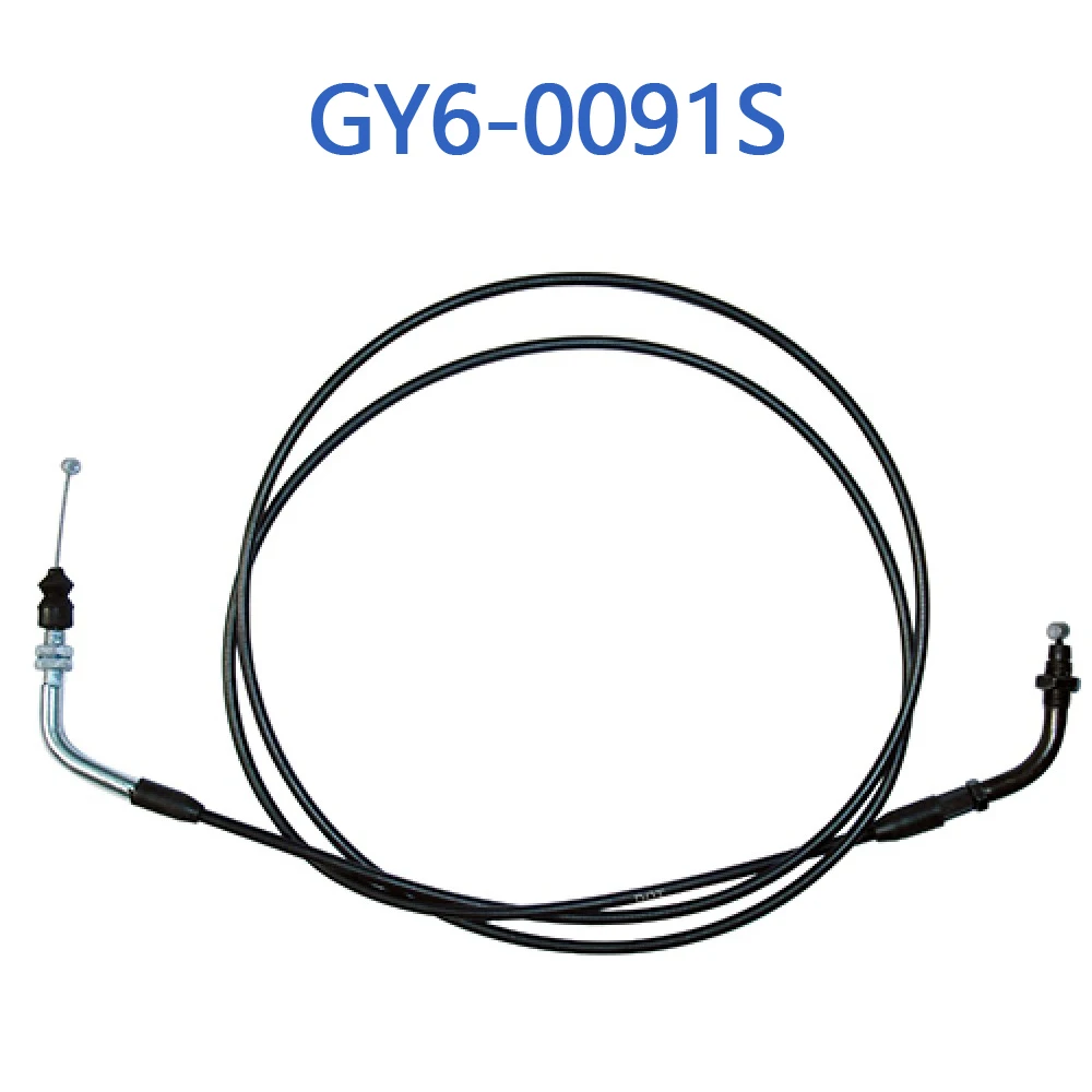 GY6-0091S Throttle Cable w/ Lock Slice For GY6 125cc 150cc Chinese Scooter Moped 152QMI 157QMJ Engine