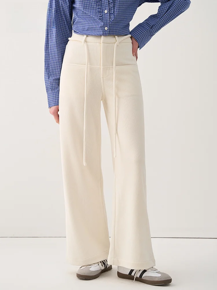 

Вельветовые повседневные брюки с высокой талией для похудения, женские свободные широкие брюки, длинные брюки, новые зимние брюки, бренд Jiujiu Faion