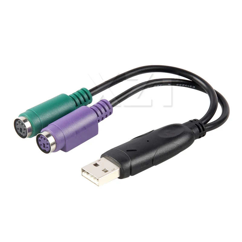 كابل تمديد USB ذكر إلى 6Pin PS2 لـ PS 2 أنثى ، محول مقسم Y ، موصل للماوس ولوحة المفاتيح