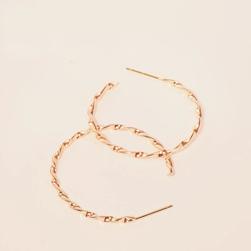 

925 Sterling Silver geometric circle Earrings Women Simple Fashion Wedding Jewelry Accessories