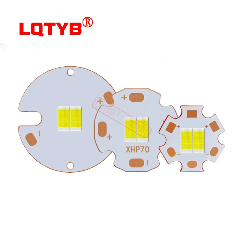 60W ultra-bright 3570 double-light LED lamp ball welding 7070 copper substrate 20/25mm modified input 9/18V voltage