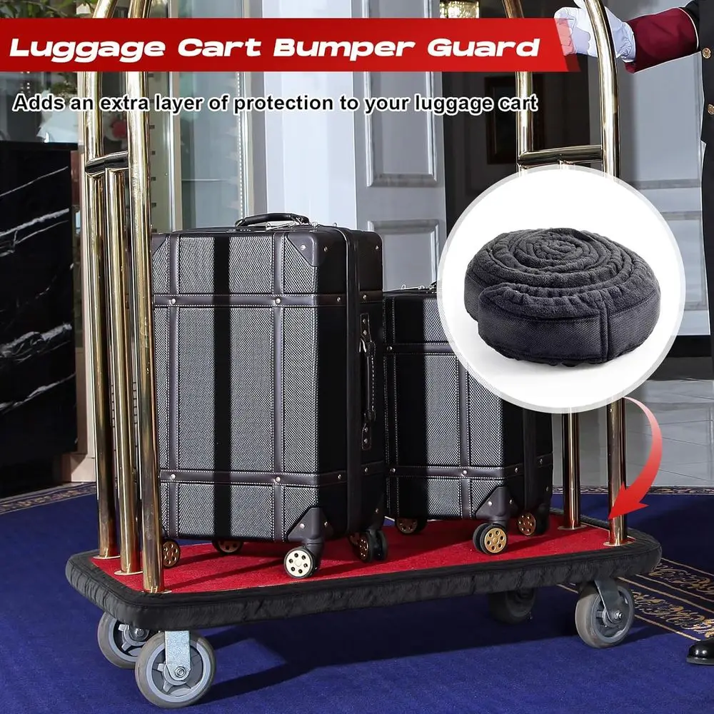 Large Hotel Cart Bumper Wall Guard - Protective Cover for Airport & Travel, Indoor & Outdoor Use