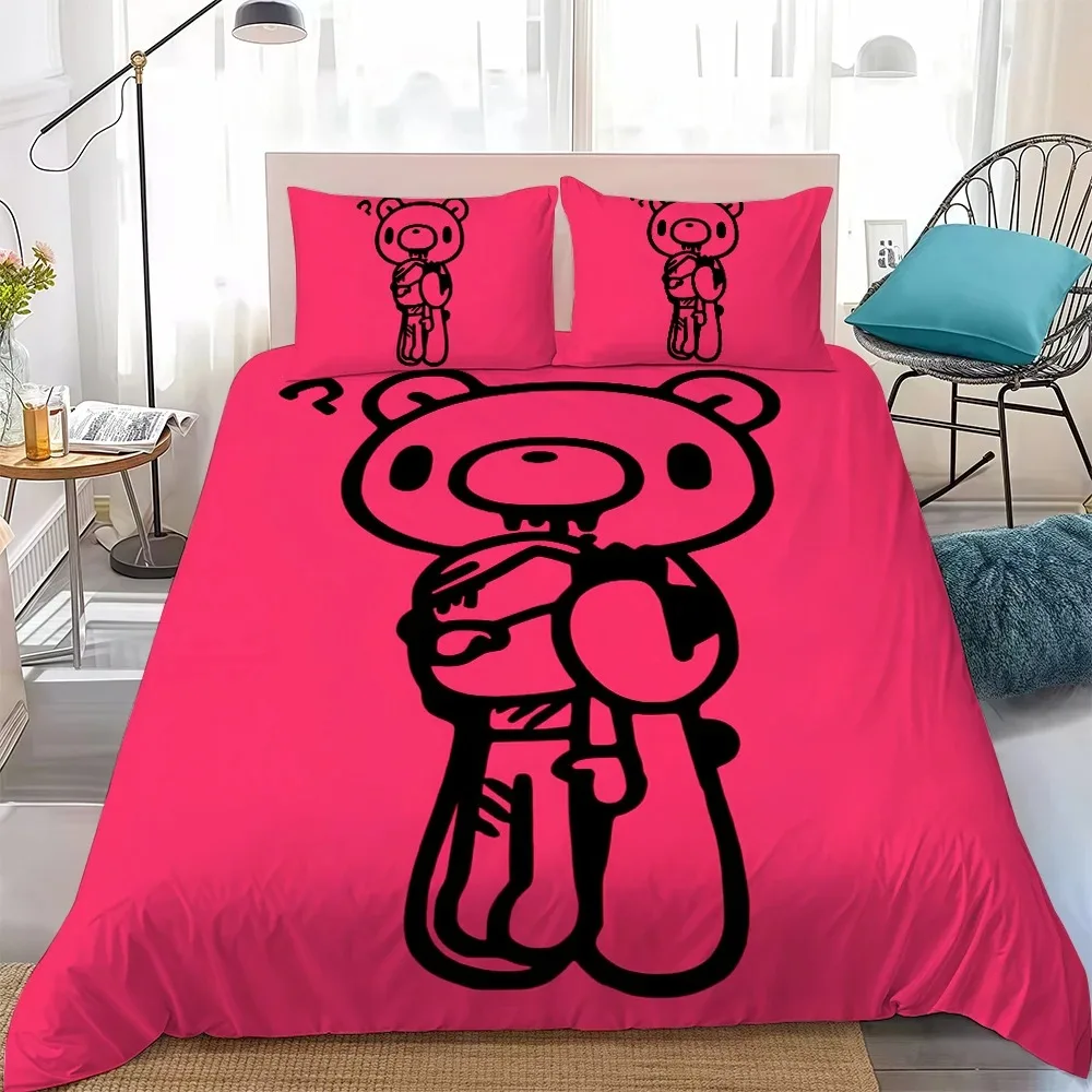 Afbeelding 7: Cartoon G-Gloomy B-Bear Leuke Beddengoed Set Zachte Dekbedovertrek Met 1/2 Stuks Kussenslopen Voor Kinderen Volwassenen beer Dekbedovertrek