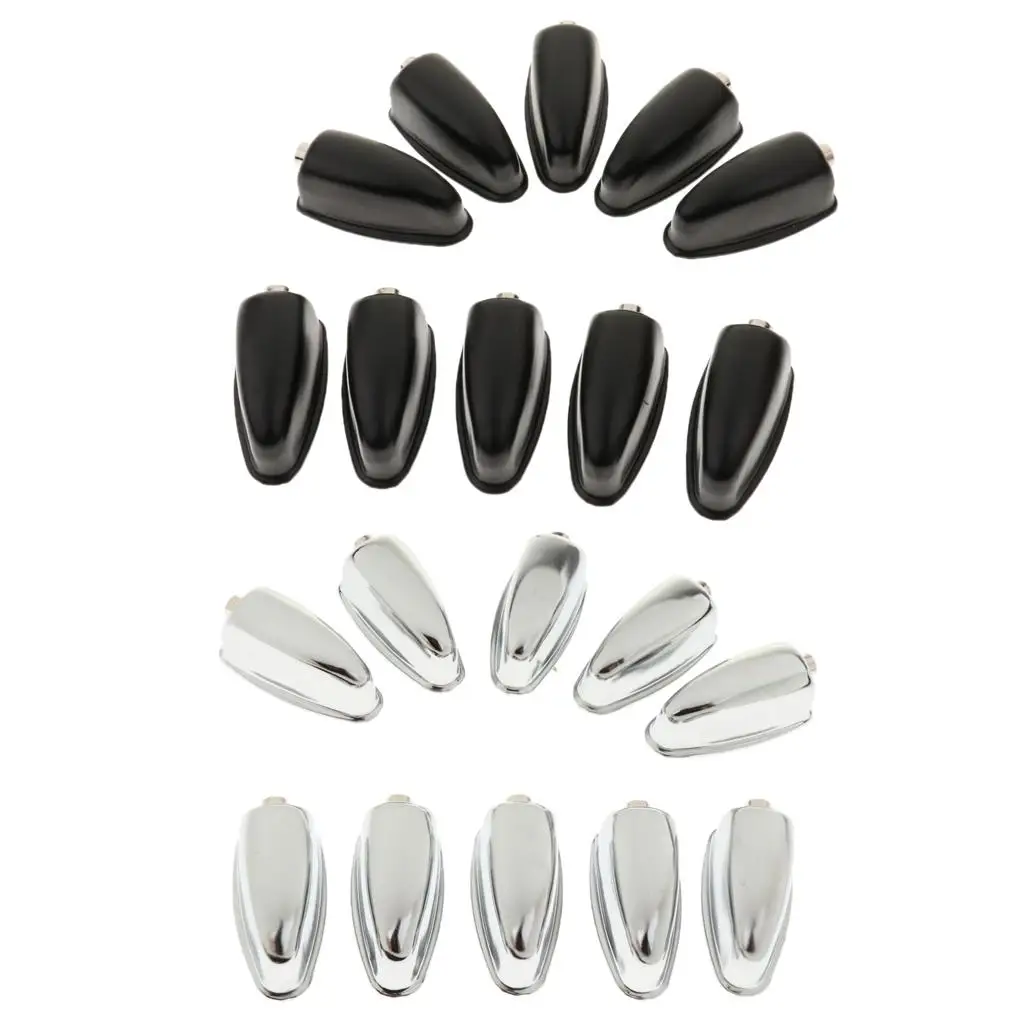 10 Pieces Finest Iron Bass Drum Claw Hooks Percussion Snare Drum Lugs Percussion Instruments Accessory Silver/Black