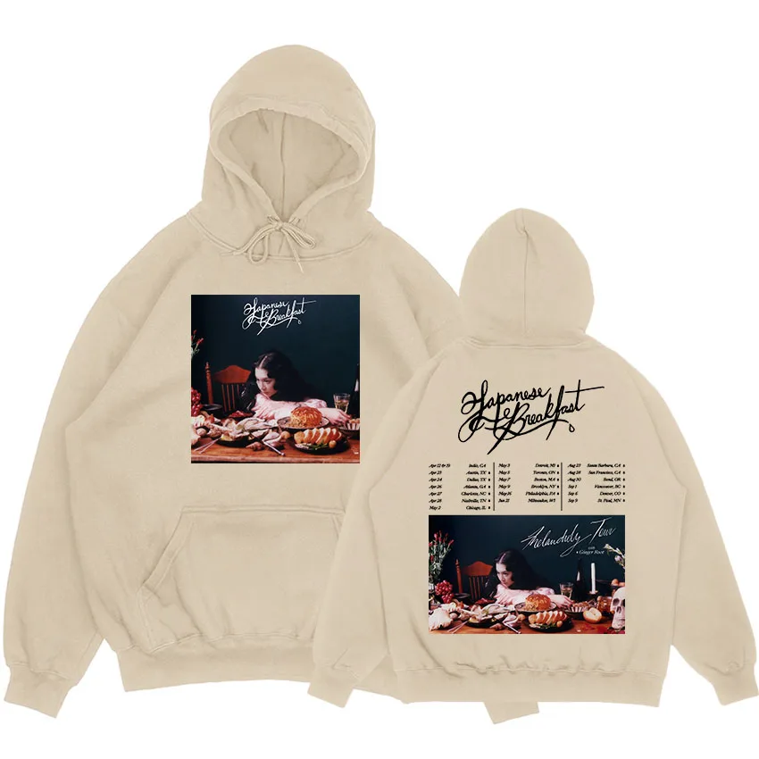 For Melancholy Brunettes 2025 New Album Hoodies Japanese Breakfast Print Sweatshirts Melancholy Tour with Ginger Root Pullovers