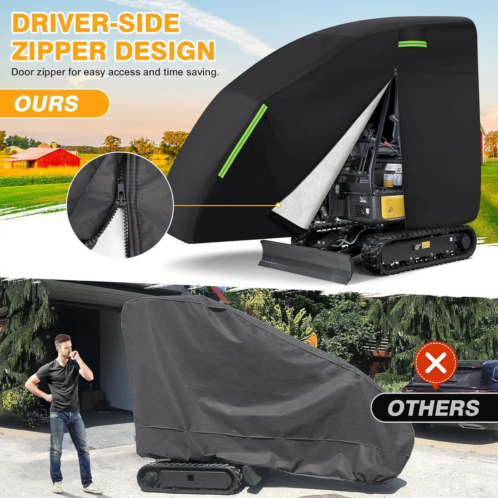 

【New】WaterProof Excavator Cover Mini Excavator Cover Fit for Bobcat E32 E20 E10 Water Proof Excavator Protective Cover