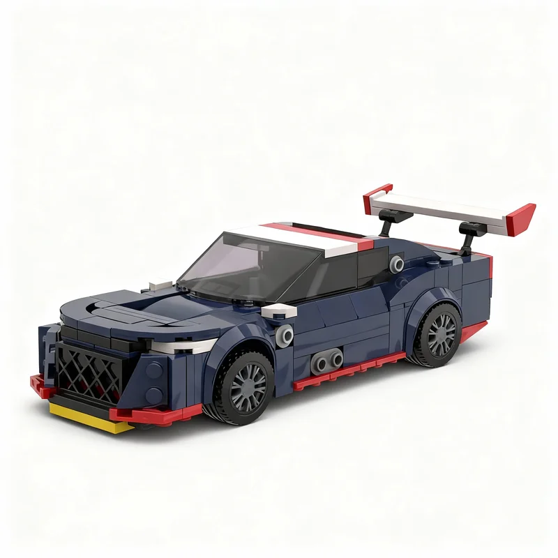 339 Piezas MOC City Champions Super Car Red Bull Ampol Racing Chevrolet Camaro Supercar Modelo Tecnológico Bloques de Construcción DIY Regalo