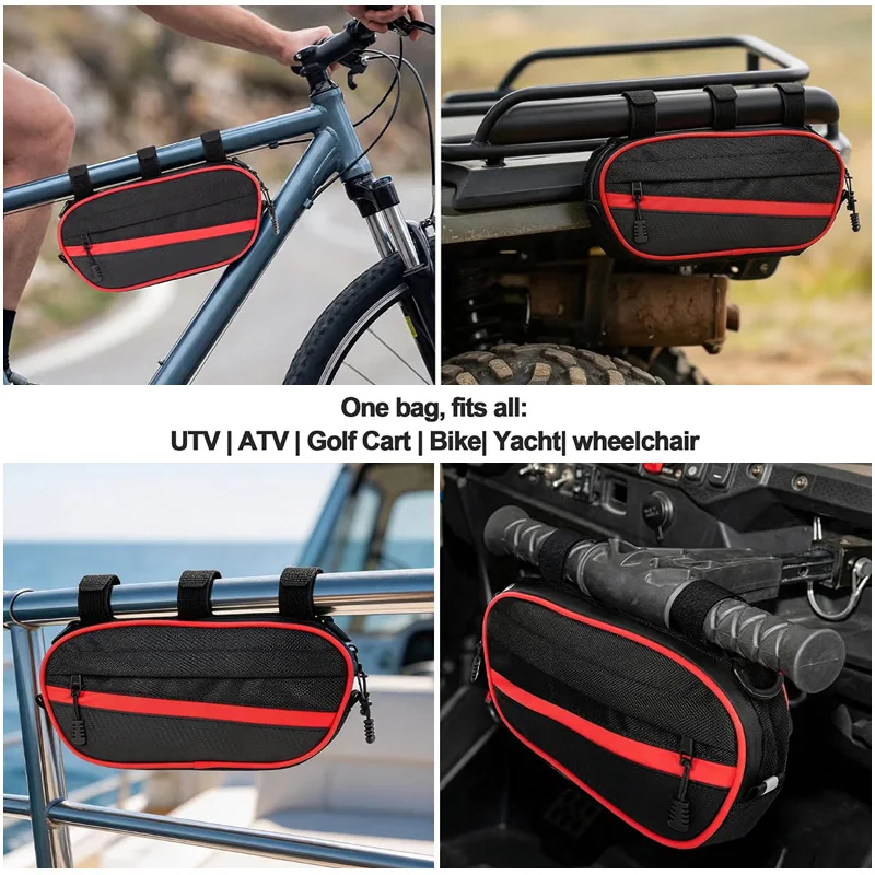 Waterproof UTV Roll Bar Storage Bag 1680D Oxford Roll Cage Tool Pouch Side Bag For Canam Maverick Polaris RZR UTV Accessories
