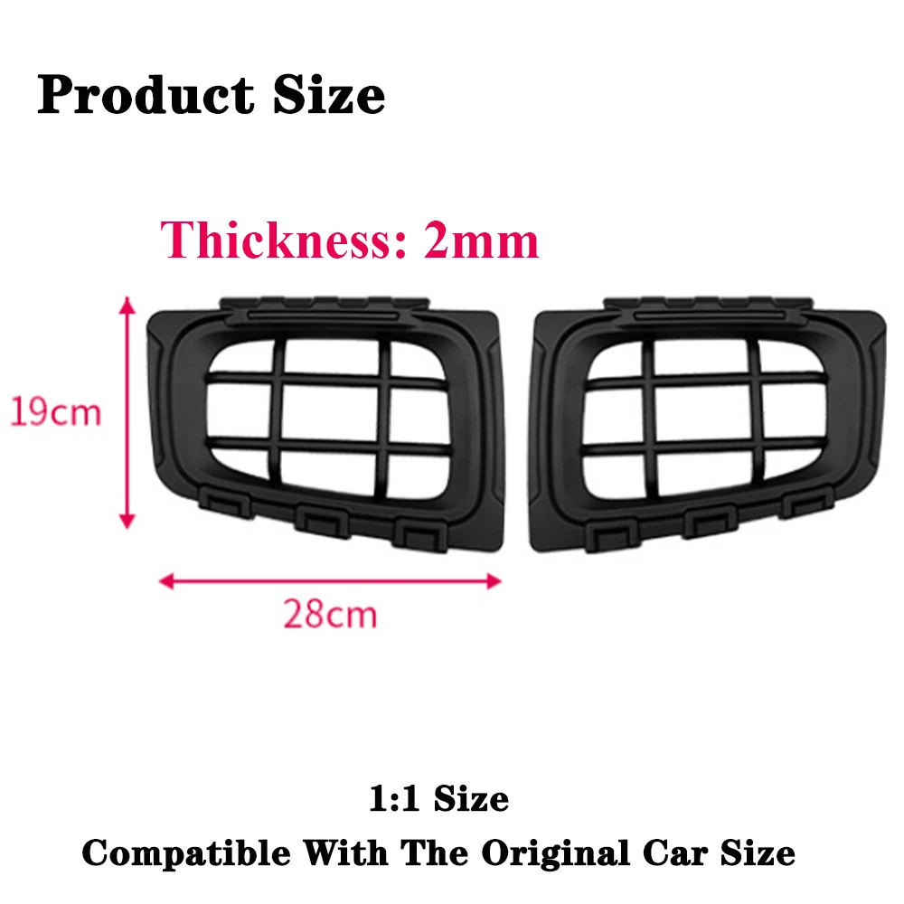 2Pack Car Front Bumper Side Fog Light Lamp Protector Cover Trim for Suzuki Jimny 2019 2020 2021 2022 2023 Exterior Accessories