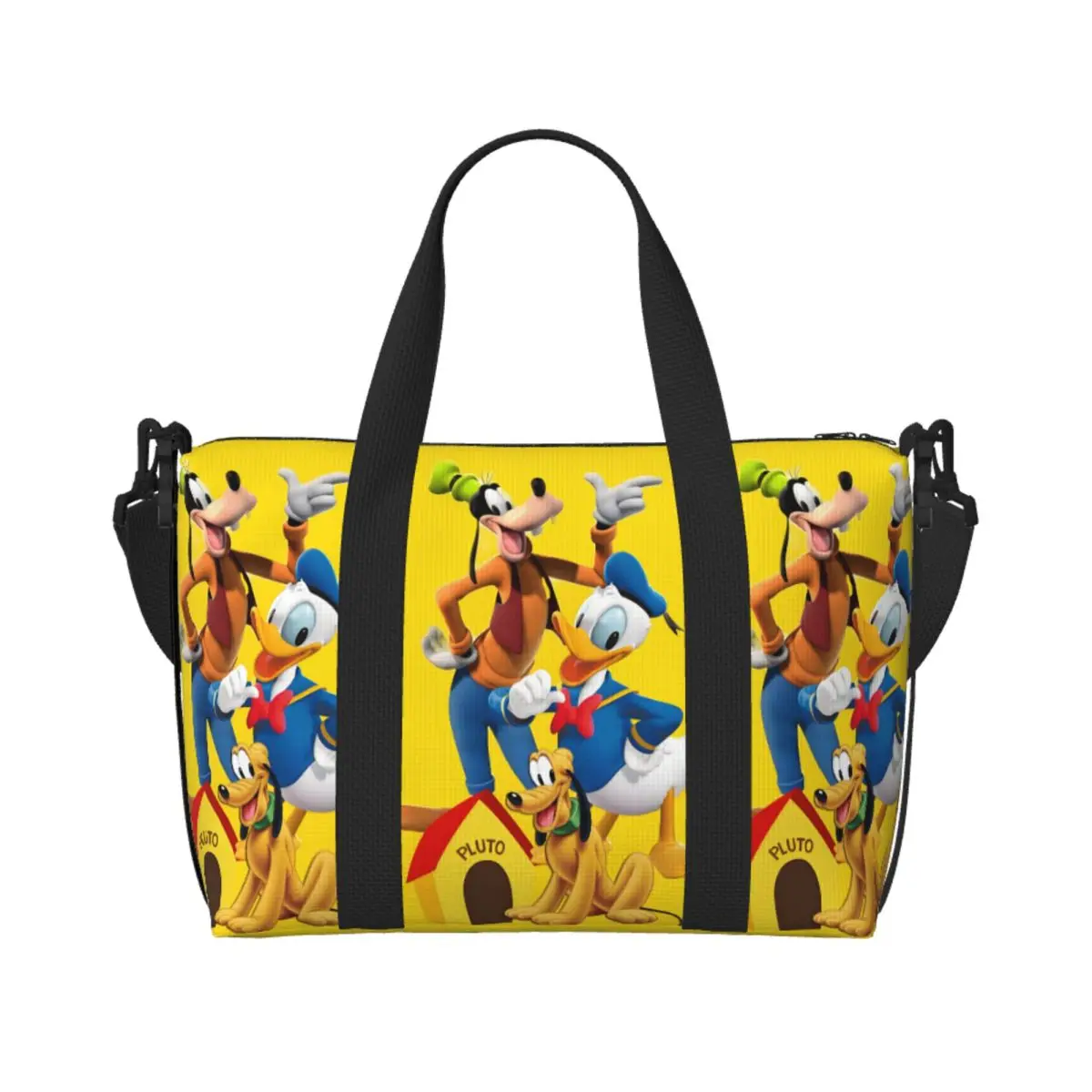 

Custom Goofy Cartoon Film Tote Bag Women Large Capacity Funny Animal Pattern Gym Beach Travel Bags