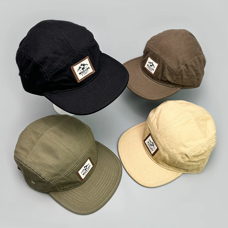 Japanese Retro PATCH Mountain Baseball Hats New Men Woman Flat Eaves Breathable Personal Sunshade Street Versatile Snapback Caps