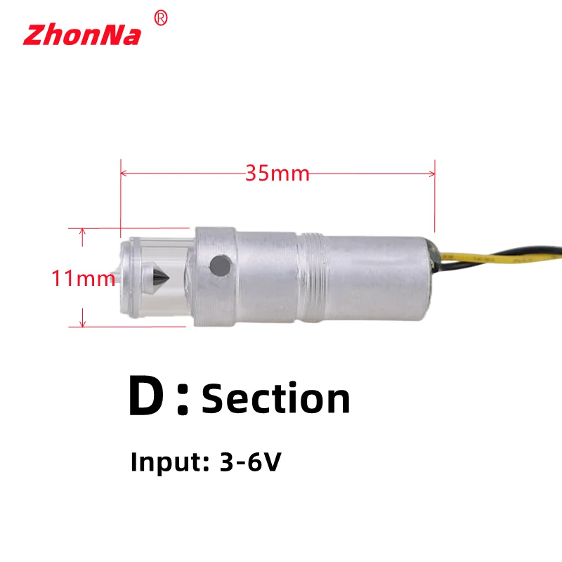 520nm Green Line Laser Module Diode 360 Degree Line Laser Level Machine 30mW Module for Woodworking Cutting Tools Input: 3-6