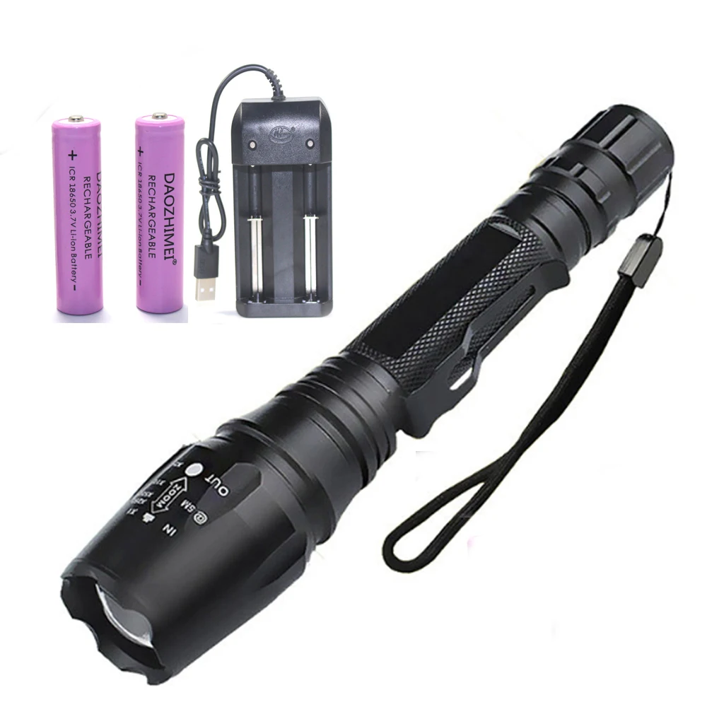 

Super Bright LED Flashlights 5 Mode Focusing zoom Flash Light Emergency Spotlights Outdoor waterproof Tactical Lantern