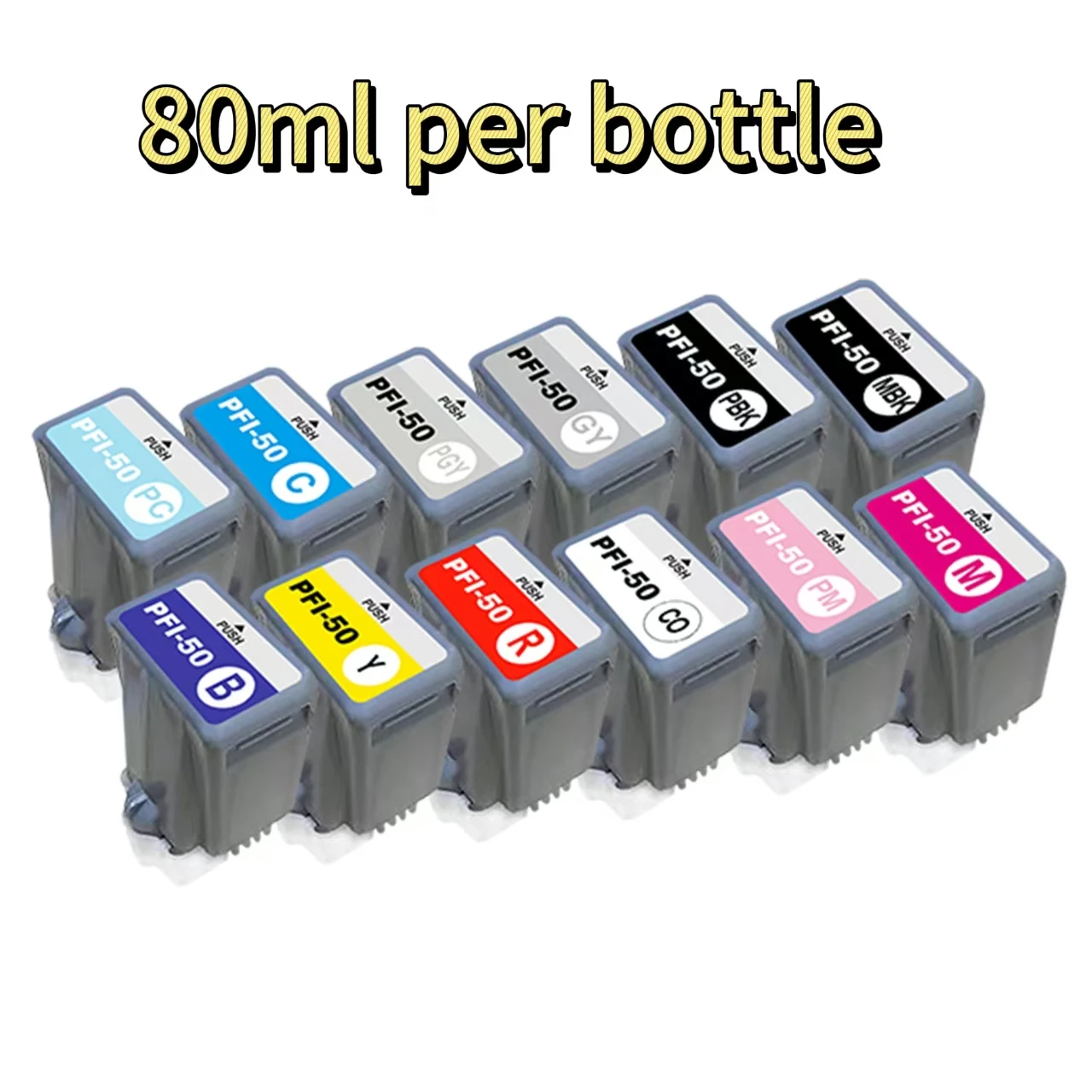 PFI-50 PFI50 Ink Cartridge Use for Image PROGRAF PRO-500 Printers  12Pcs