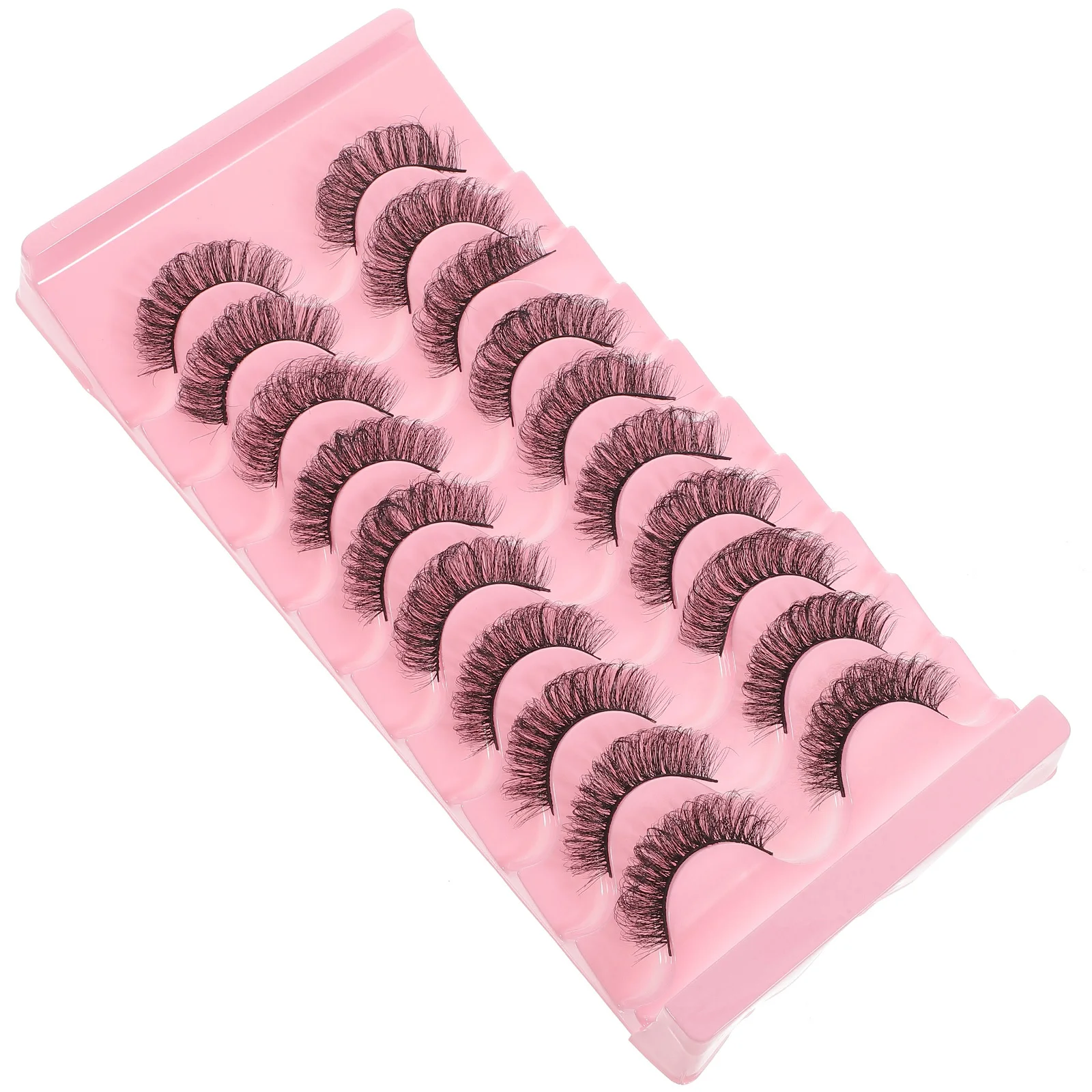 10 paia 7d Curl Ciglia finte Strumenti per il trucco naturale Ciglia finte leggere per le donne Ciglia finte Ciglia finte