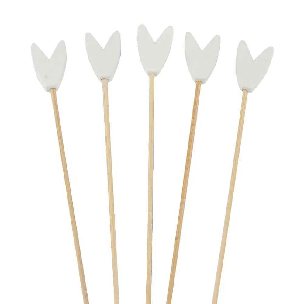 

Premium 5.9"" Decorative White Tulip End Cocktail Fruit Sandwich Picks Skewers For Catered Events, Holiday'S, Restaurants Or