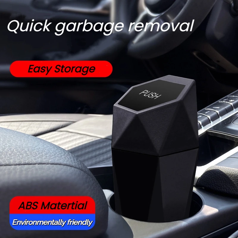 

Car Garbage Can Car Interior Mini Trash Can Dust Case Holder Rubbish Bin Auto Organizer Storage Box Fit for All Cars