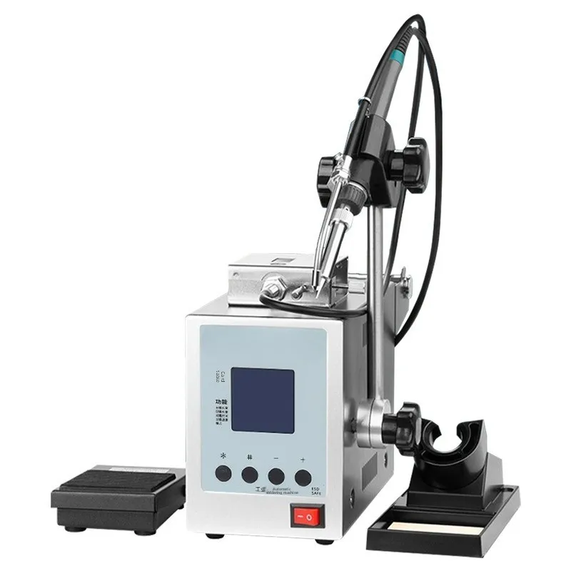 376D 150W High Frequency Constant Temperature Soldering Station Foot Pedal Auto Solder Feeder Automatic Tin Delivery