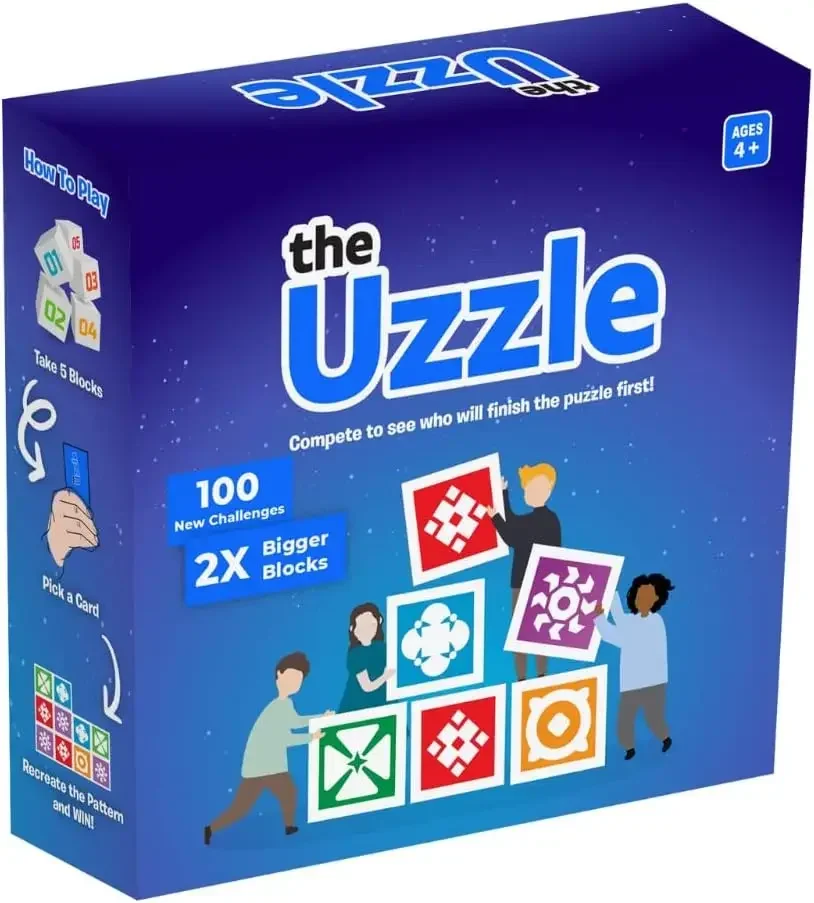 Uzzle Puzzle Logic Thinking Board Game Matching Blockwork Bundle Fast Paced Puzzle Games Parent Child Interactive Birthday Gift