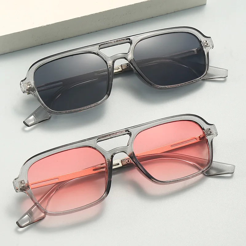 Neue Vintage Quadratische Sonnenbrille für Damen und Herren Marken-Rechteck-Sonnenbrille Ovale Brillen für Männer und Frauen
