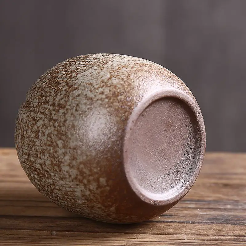 Creative Ceramic Handmade Desktop Decoration Ceramic Small Flower Vase Home Retro Hydroponic Vase Japanese Style Zen Vase LF328