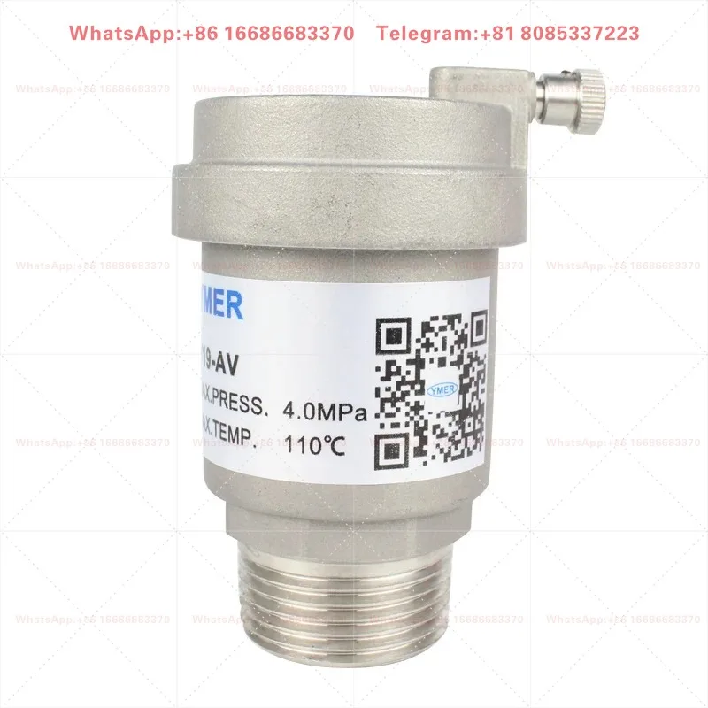 YMER Y19-AV Vent Valve Automatic DN25 1'' 40bar Stainless Steel Exhaust Vavles For Air supply Heating System Heating Boiler OEM