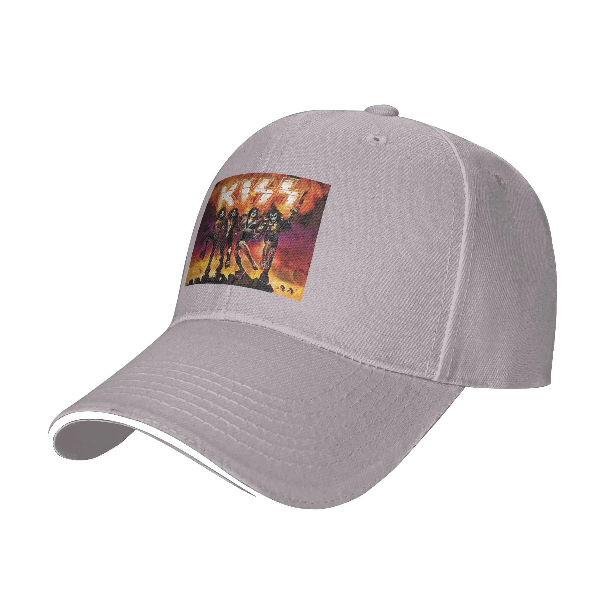 KISS The Band Rock And Roll Cap Fashion Casual Baseball Caps Adjustable Hat Hip Hop Summer Unisex Baseball Hats Customizable