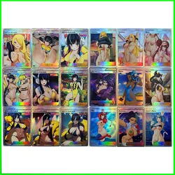 Anime Character DIY Collectible Card Lana Hau Pikachu Charmander Lillie Laser Flash Card Boy Play Toys Christmas Birthday Gifts