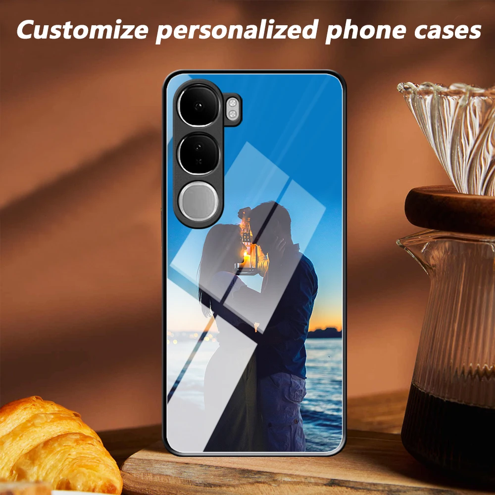 Custom Photo Mirror Glass Phone Case for Vivo Y400/Y21D/Y300/200/Y100/Y39/Y29/Y19/Y36/Y03/Y02/Y01 view 3