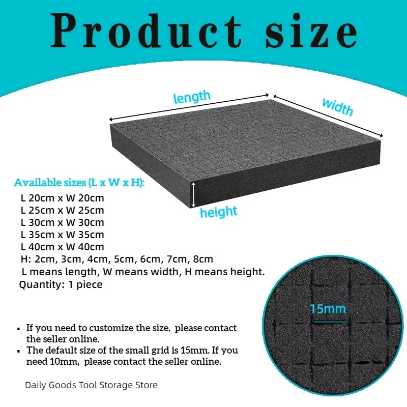 40x40 سنتيمتر اختيار بعيدا صندوق الأدوات رغوة قبل قطع رغوة إدراج عالية الكثافة اختيار نتف رغوة الظل مسبقة ل أداة غطاء واقٍ مزخرف لهاتف آيفون 35x35cm #6