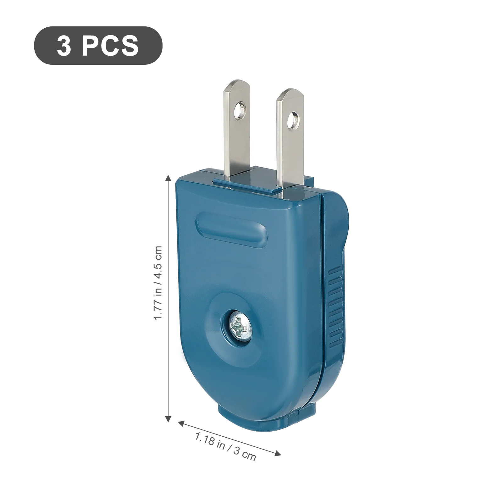 HEALIFTY 3 Stuks Verlengsnoer Stekker Einde 90 Graden Draaibare Connector Adapter (US Plug) elektrische plug end vervanging