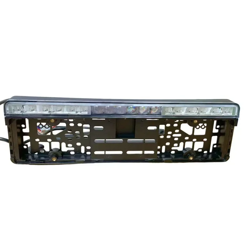 2025 New European Standard License Plate Frame LED Spotlight Full Set with Remote Control & Wiring Harness