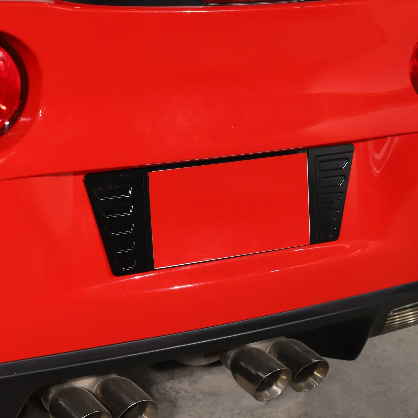 For Chevrolet Corvette C6 2005-2013 aluminum alloy Car rear license plate filler panel cover Car accessories