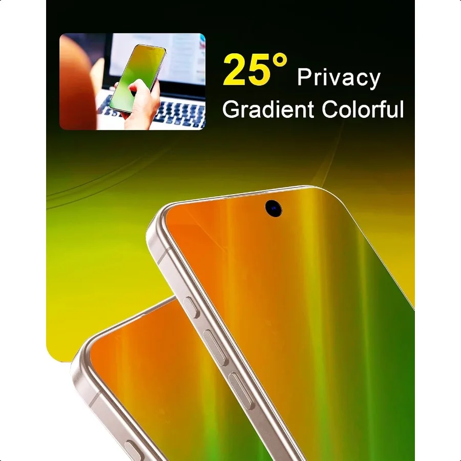 2 sztuki folii ochronnej na ekran iPhone 17 Pro Max, szkło hartowane, 6,9 cala, prywatna folia ochronna, anty-niebieskie światło, anty-szpiegowska N