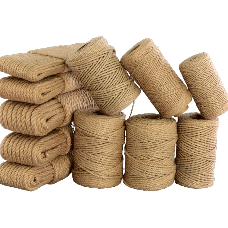 Natural Vintage Rope Jute Ribbon Crafts DIY Natural Cord String Jute Thread Twine Jewelry Making Party Wedding Christmas Decor