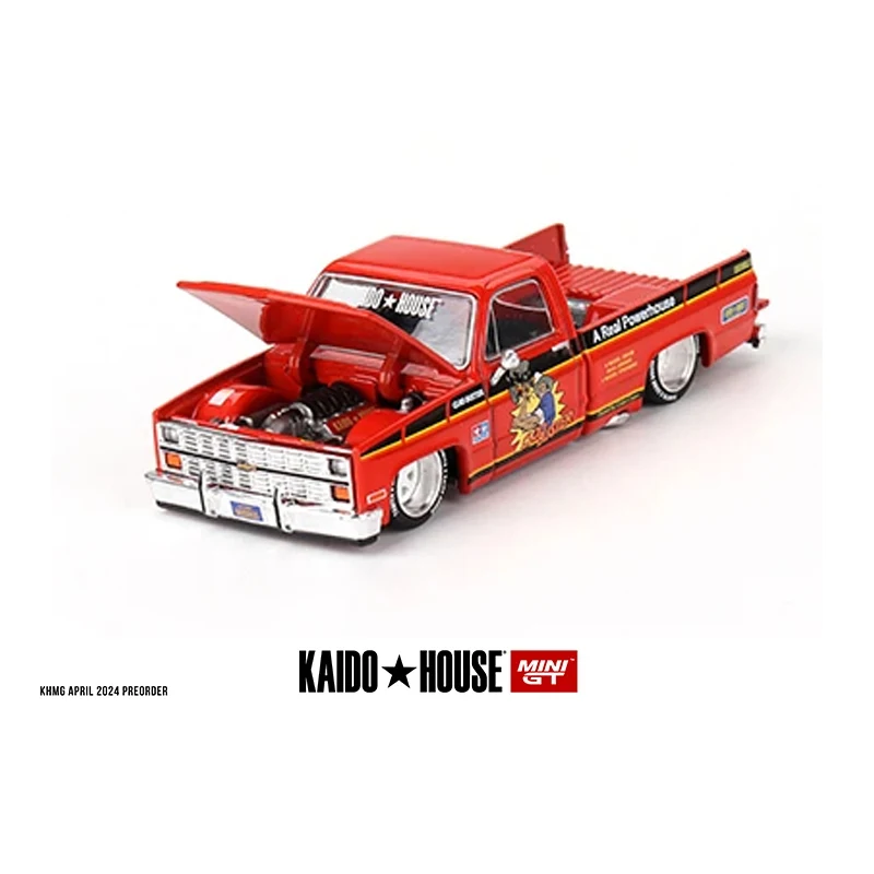 PreSale MINIGT KHMG130 1:64 Silverado Clod Buster Openable Hood Diecast Diorama Car Model Kaido House