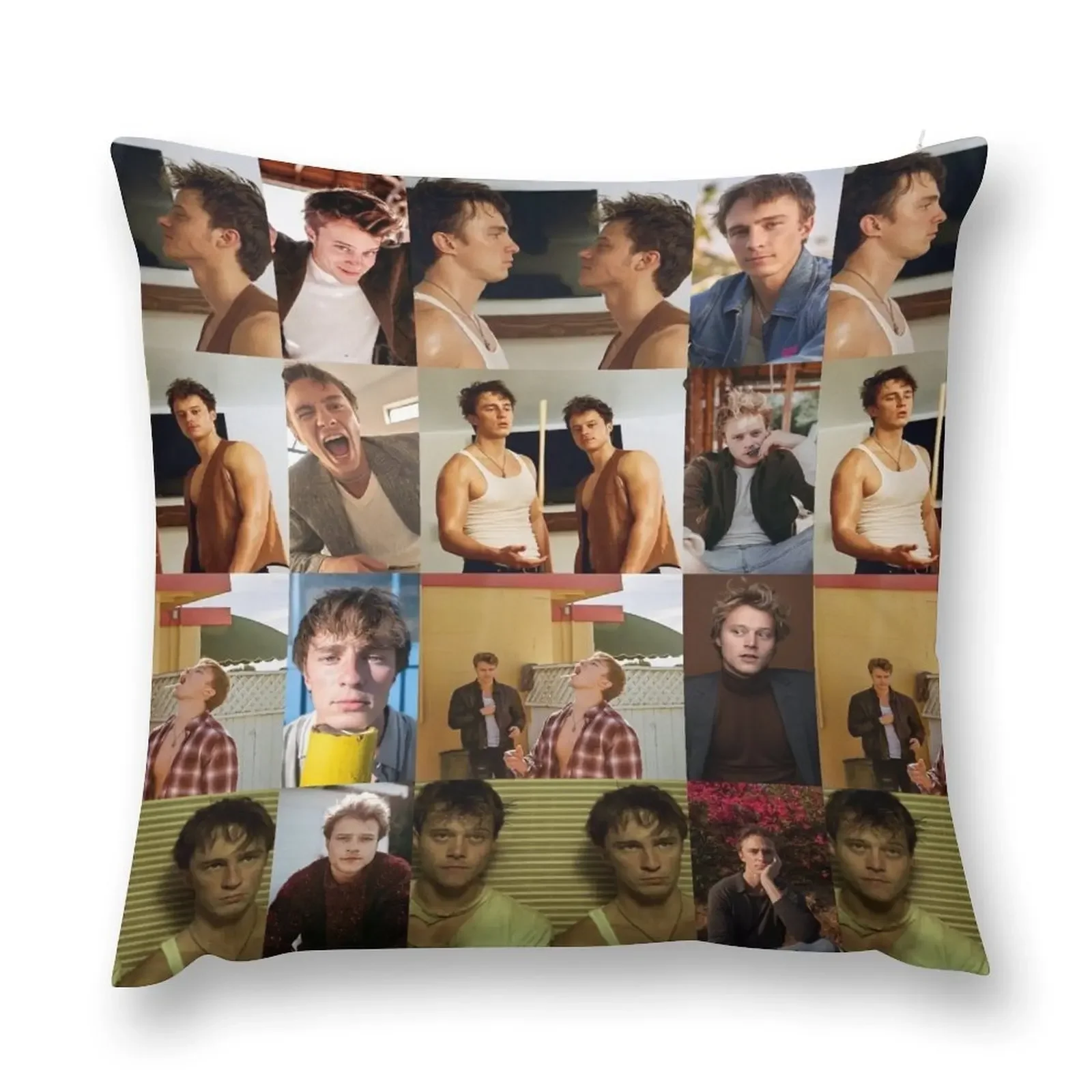 Drew Starkey and Rudy Pankow Throw Pillow Pillowcases For Pillows Pillows Aesthetic christmas decorations for home 2025 pillow