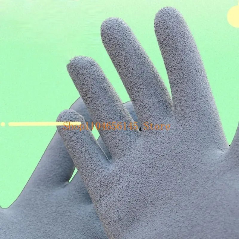 5asd 3 Pairs Kids Safety Work Gloves for Gardening Camping Waterproof Breathable Latex Coated Gloves Wear Resistant