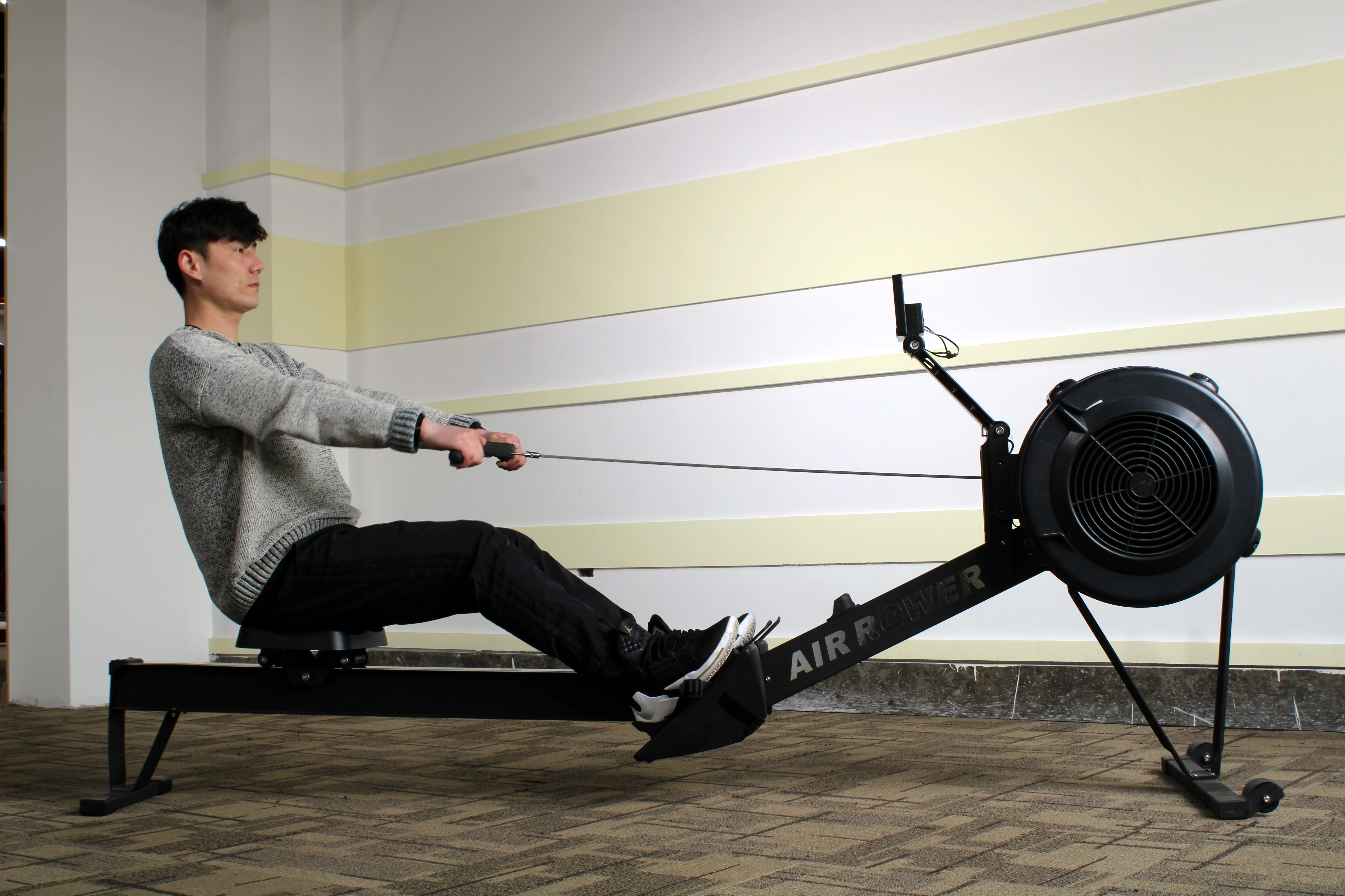 Home Gym Air Rower Workout Equipment Iron Fan Type for Bodybuilding for Home Use